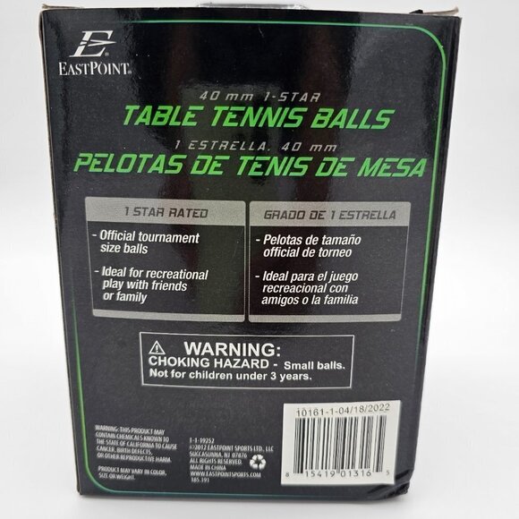 East Point Table Tennis Balls, 34 Pack - Picture 5 of 7